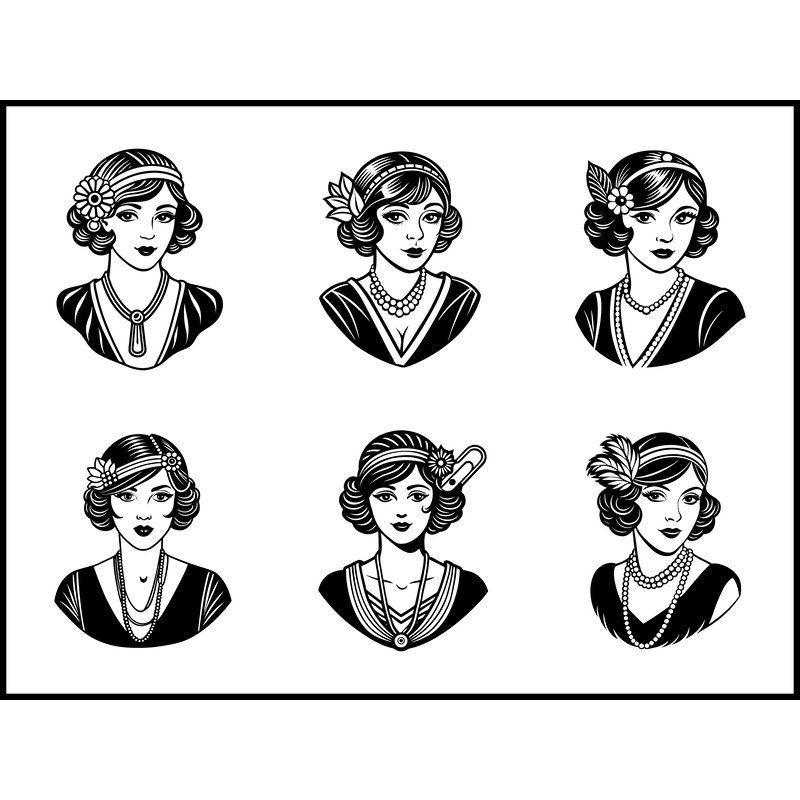 Flapper Svg Bundle 1