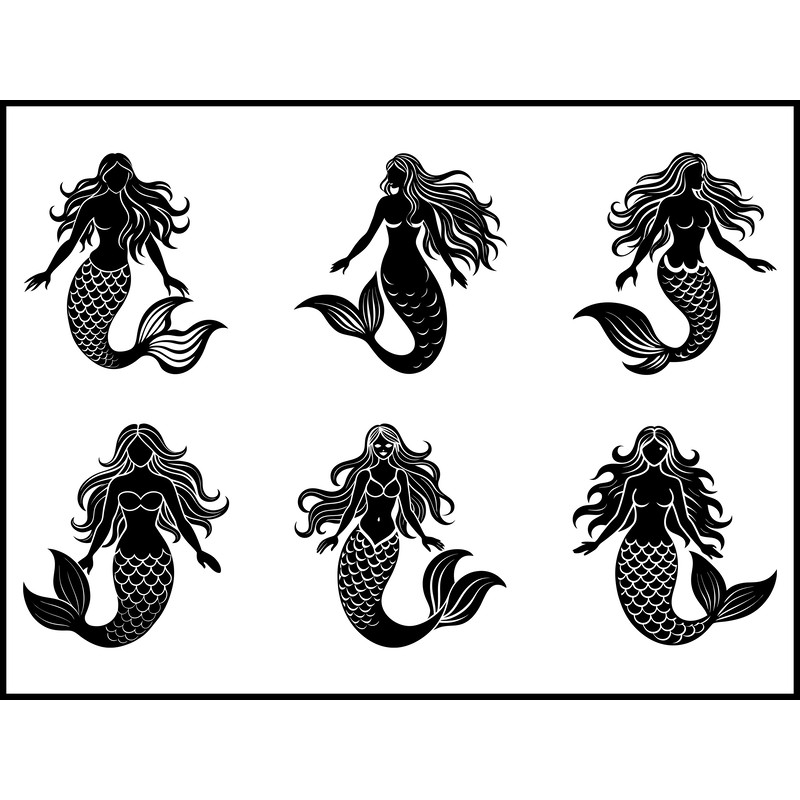 Mermaid Svg Bundle 1