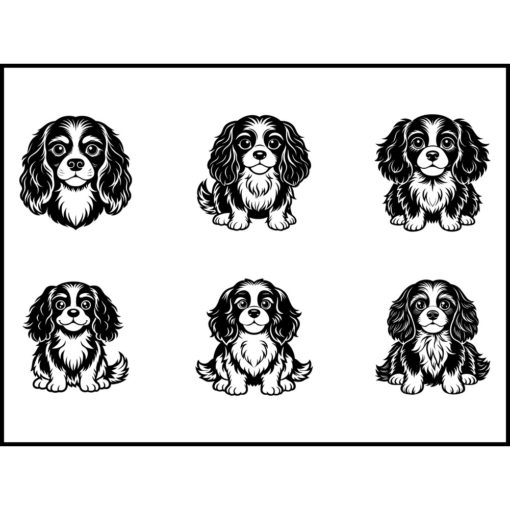 Cavalier King Charles Spaniel SVG Bundle 1