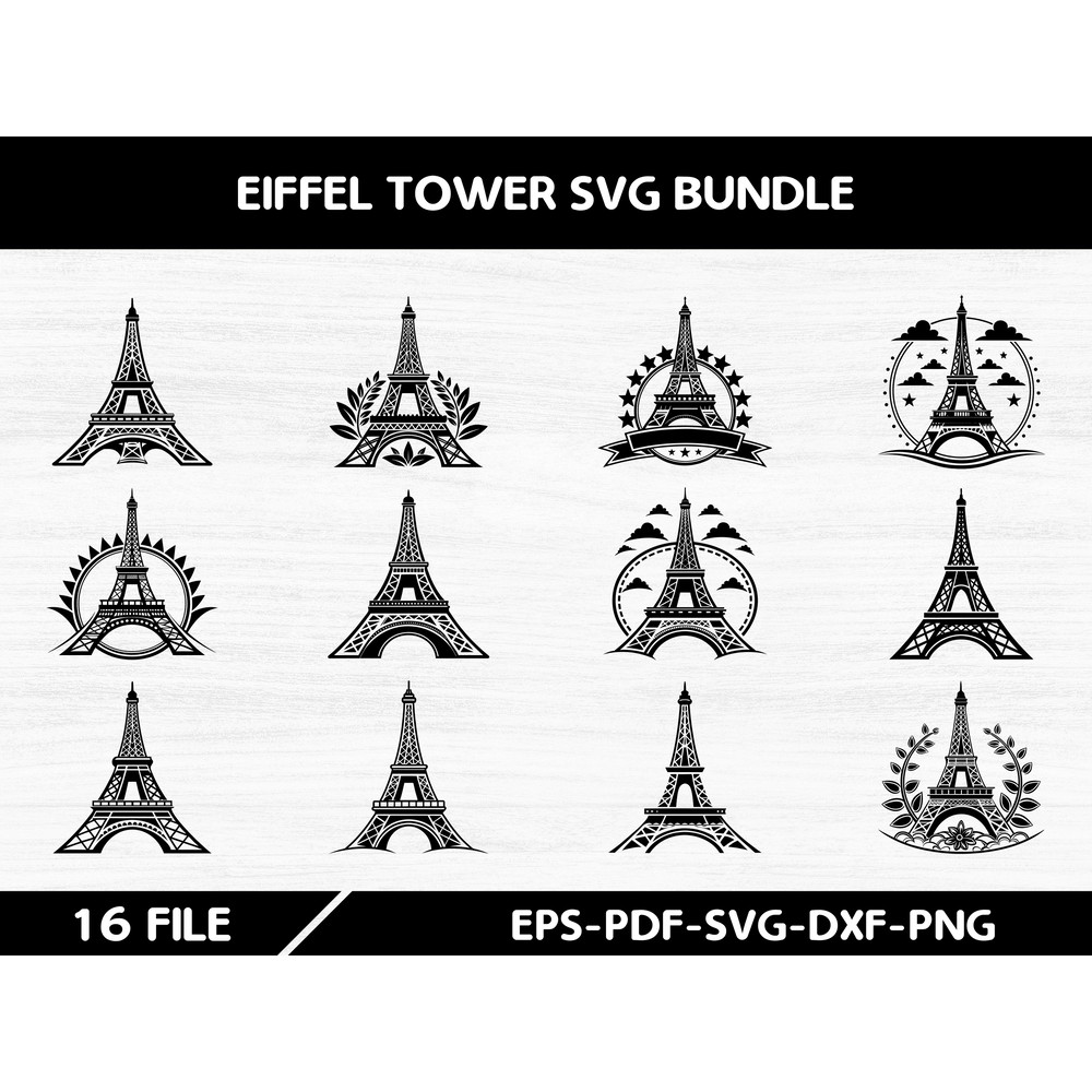 Eiffel Tower SVG Bundle 0