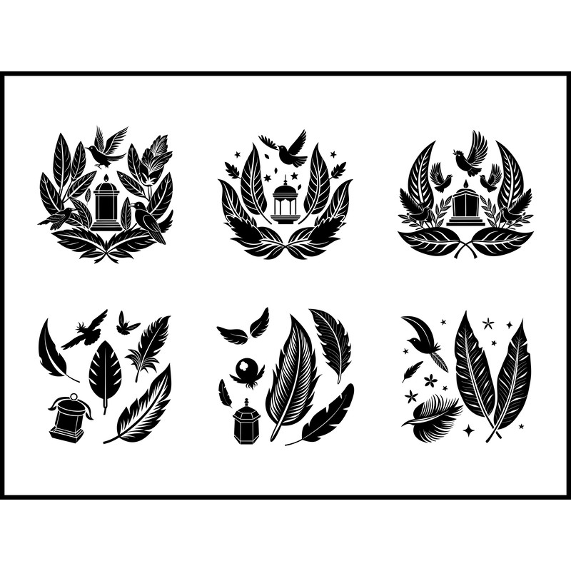 Feather Birds Svg Bundle 1