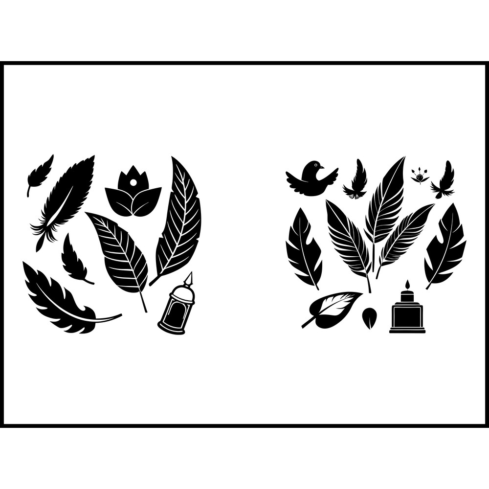 Feather Birds Svg Bundle 2