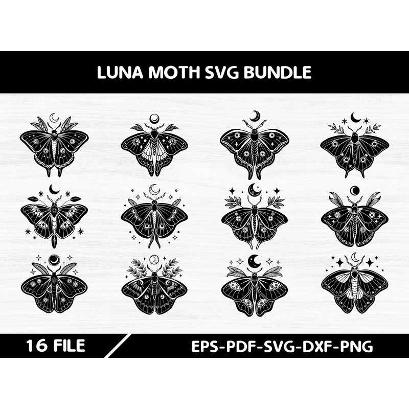 Luna Moth Svg Bundle 0
