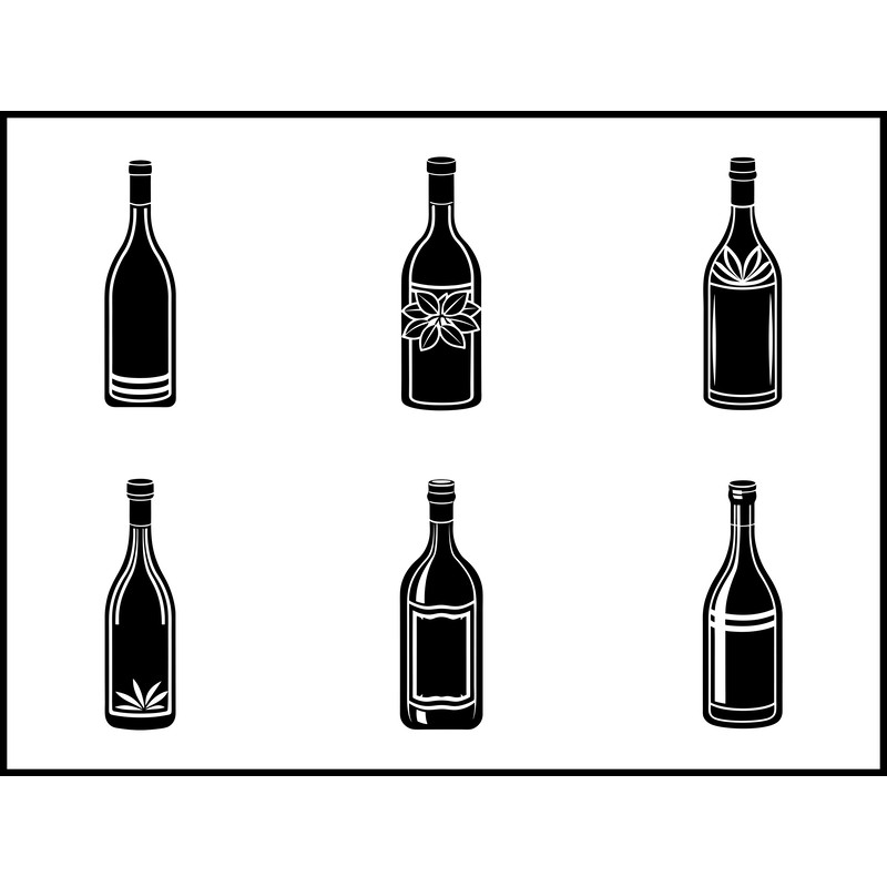 Wine Bottle Svg Bundle 1
