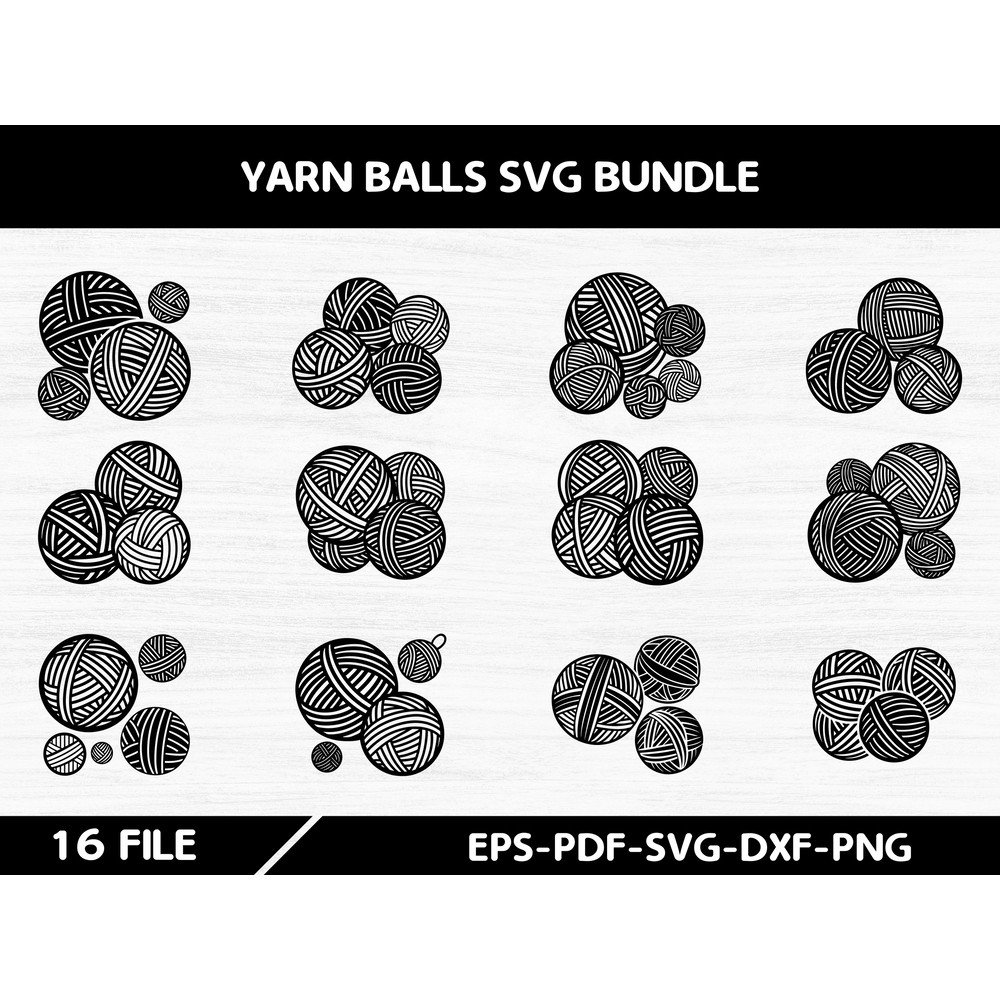 Yarn Balls Svg Bundle 0