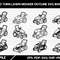 Zero Turn Lawn Mower Outline SVG Bundle 0