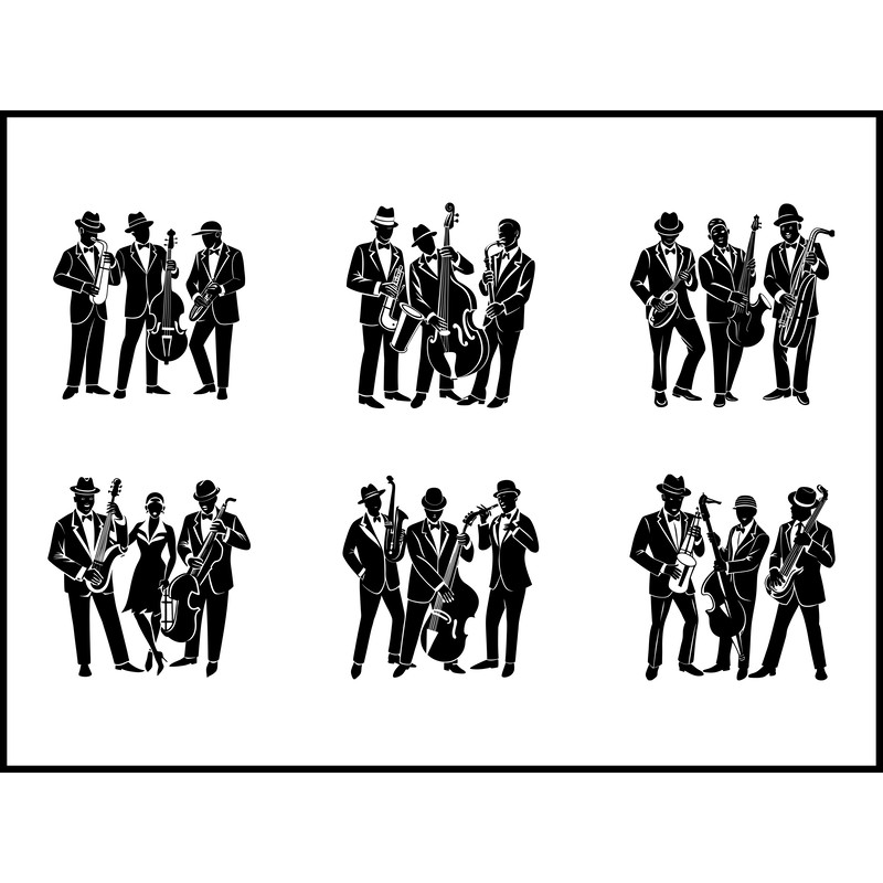Jazz Band Trio Svg Bundle 1