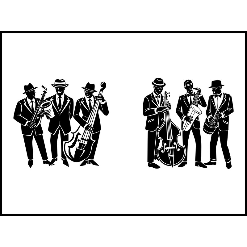 Jazz Band Trio Svg Bundle 2
