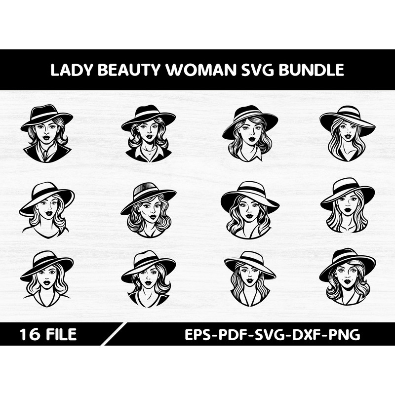 Lady Beauty Woman Svg Bundle 0