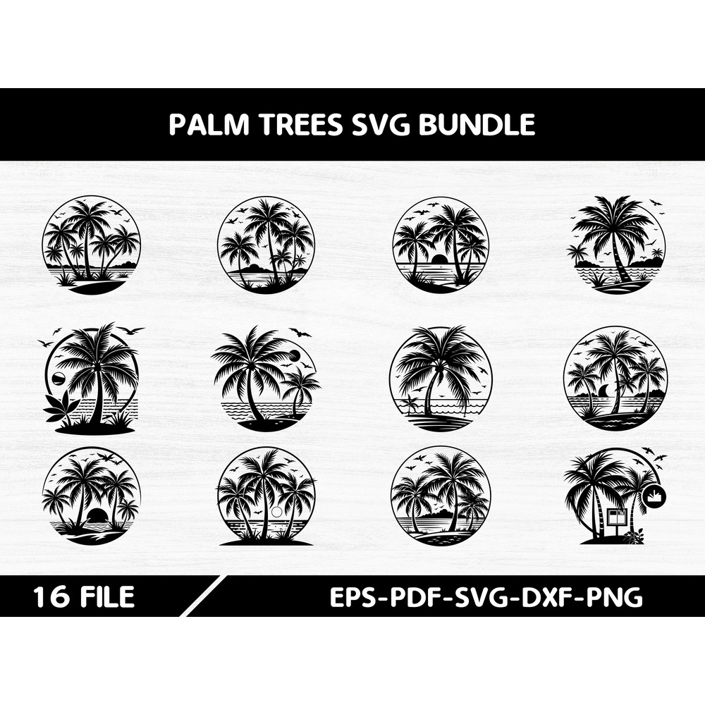 Palm Trees Svg Bundle 0