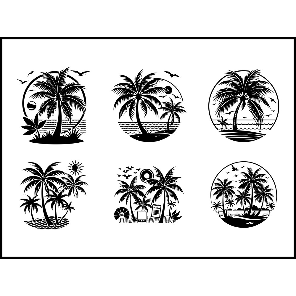 Palm Trees Svg Bundle 1