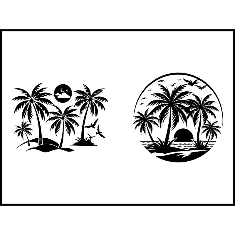 Palm Trees Svg Bundle 2