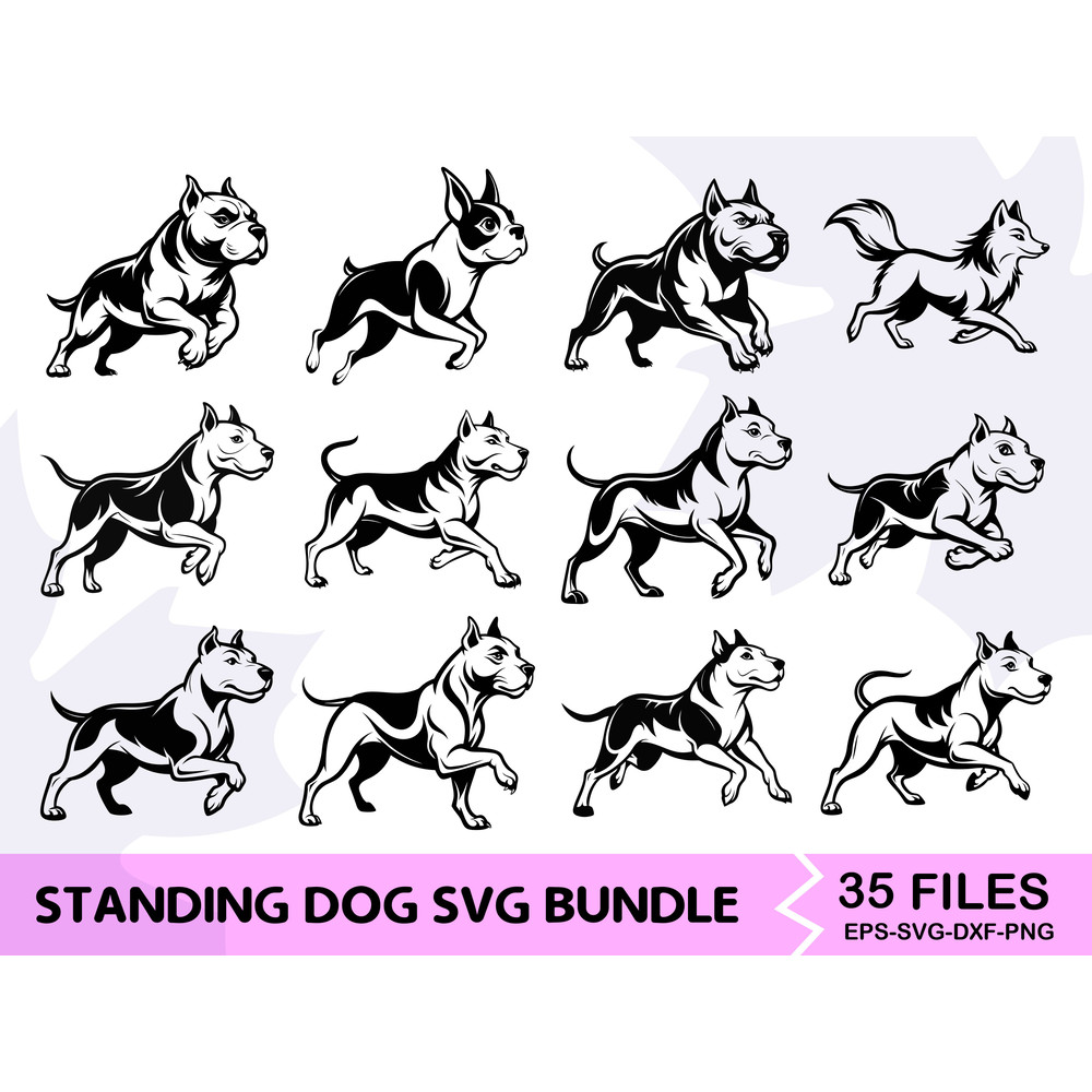 Standing Dog Svg Bundle 1 0