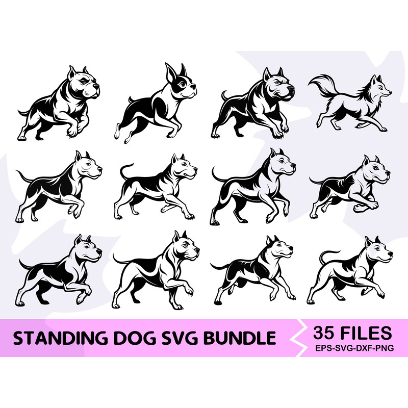 Standing Dog Svg Bundle 1 0