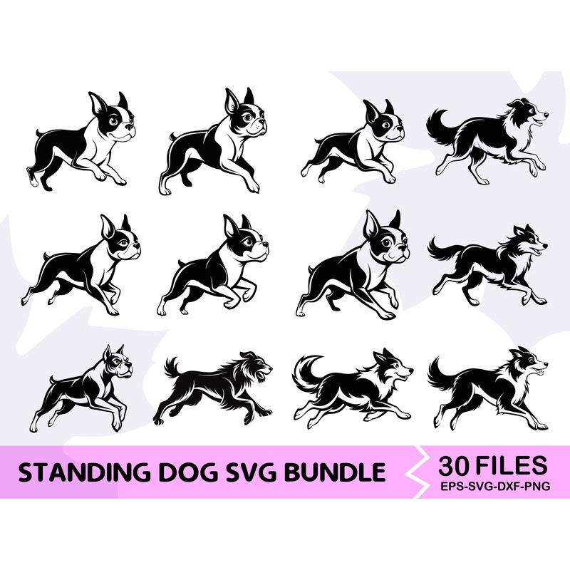 Standing Dog Svg Bundle 4 0