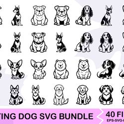 sitting dog svg bundle 8