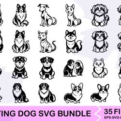 sitting dog svg bundle 10