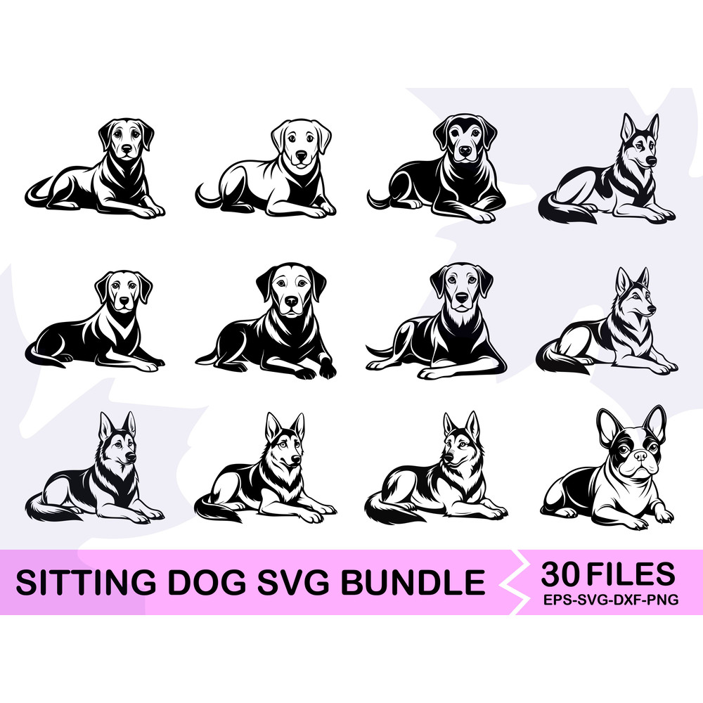 Sitting Dog SVG Bundle 16 0