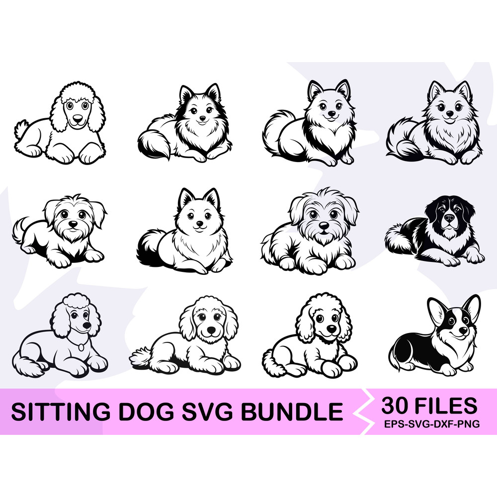 Sitting Dog SVG Bundle 0
