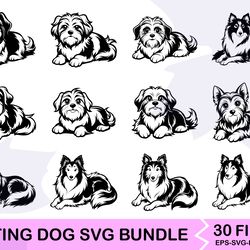 sitting dog svg bundle 19
