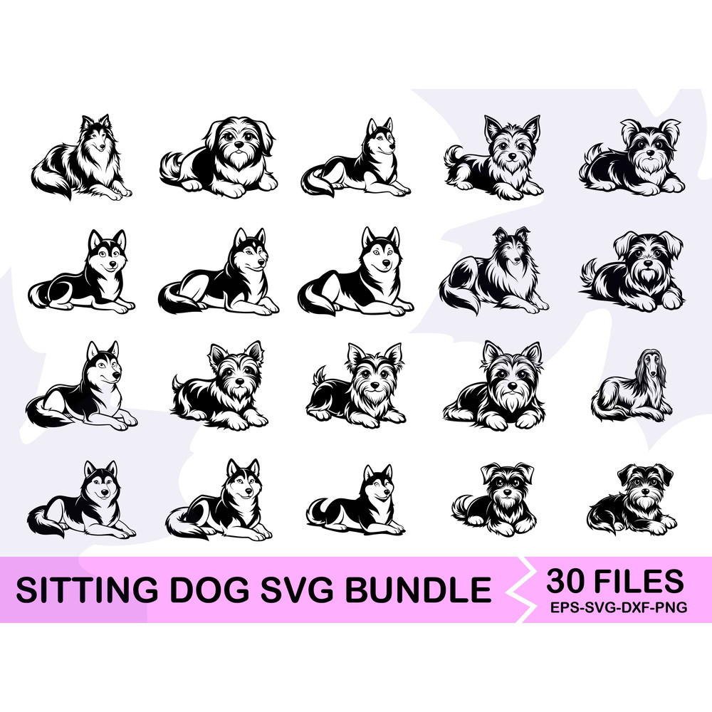 Sitting Dog SVG Bundle 20 0