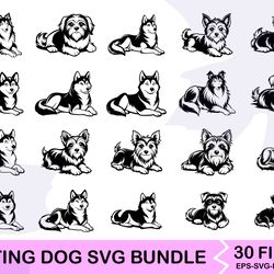 sitting dog svg bundle 20
