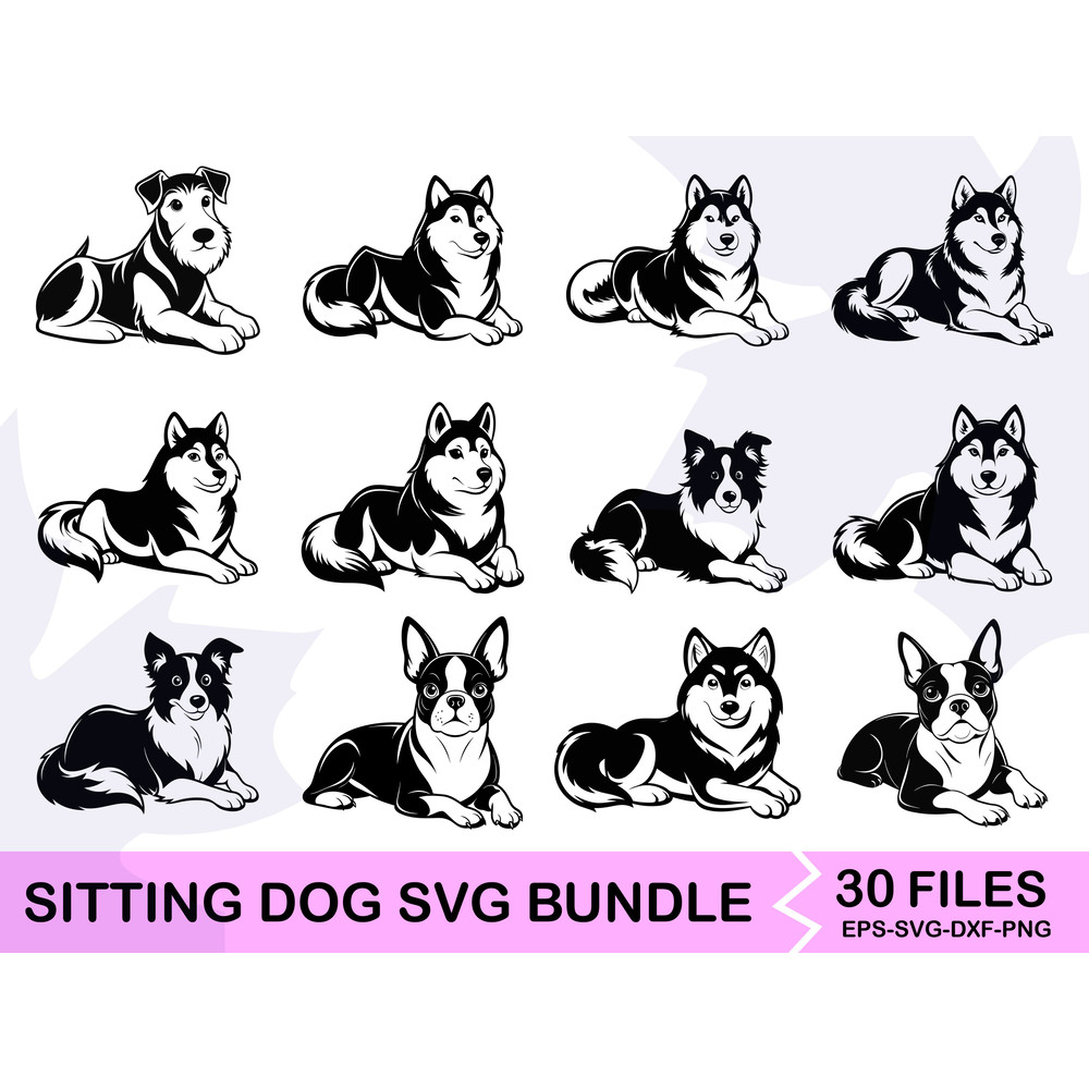 Sitting Dog SVG Bundle 21 0