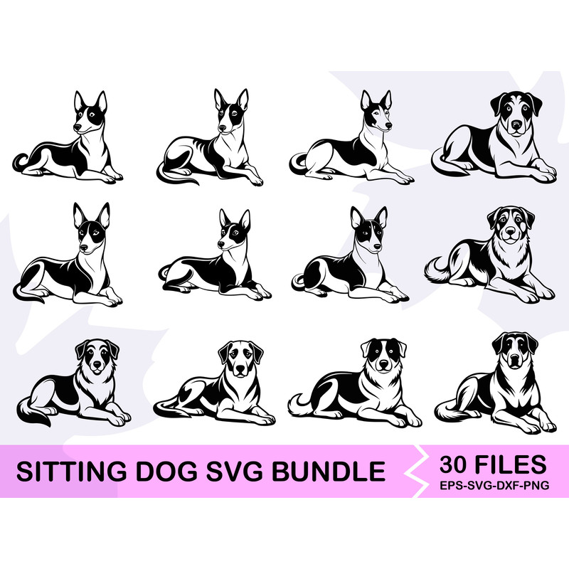 Sitting Dog SVG Bundle 23 0