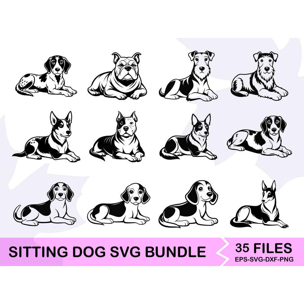 Sitting Dog SVG Bundle 24 0