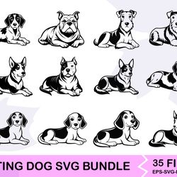 sitting dog svg bundle 24