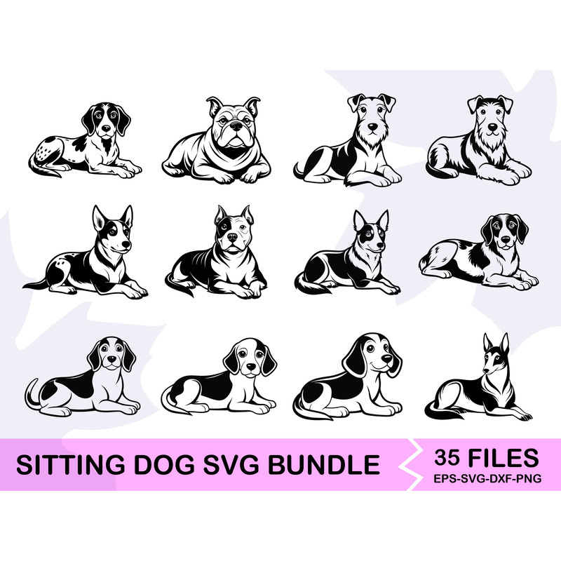 Sitting Dog SVG Bundle 24 0