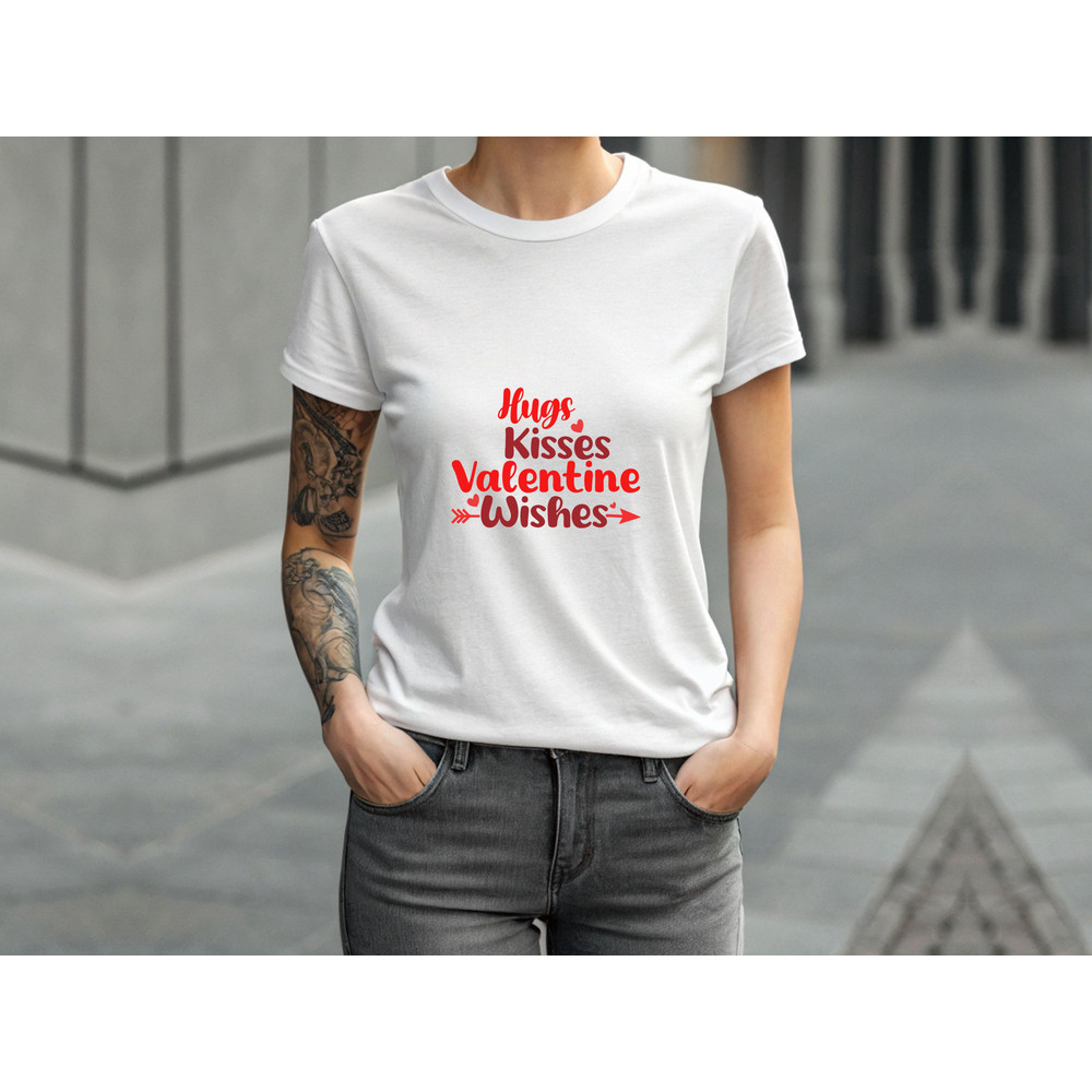Hugs Kisses Valentine Wishes T Shirt 3