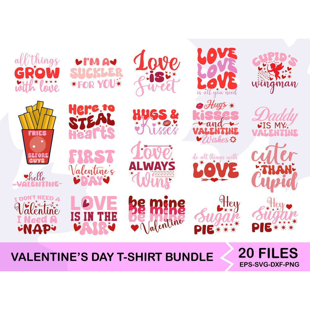 Valentine Day Tshirt Bundle 8 0