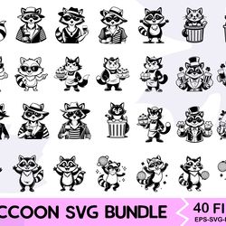raccoon svg bundle