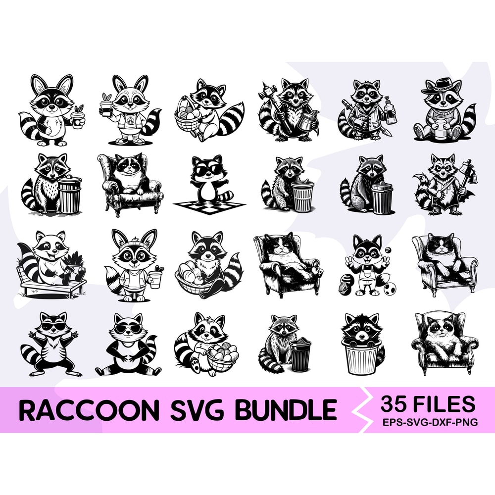 Raccoon Svg Bundle 2 0