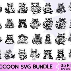 raccoon svg bundle 3