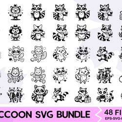 raccoon svg bundle 4