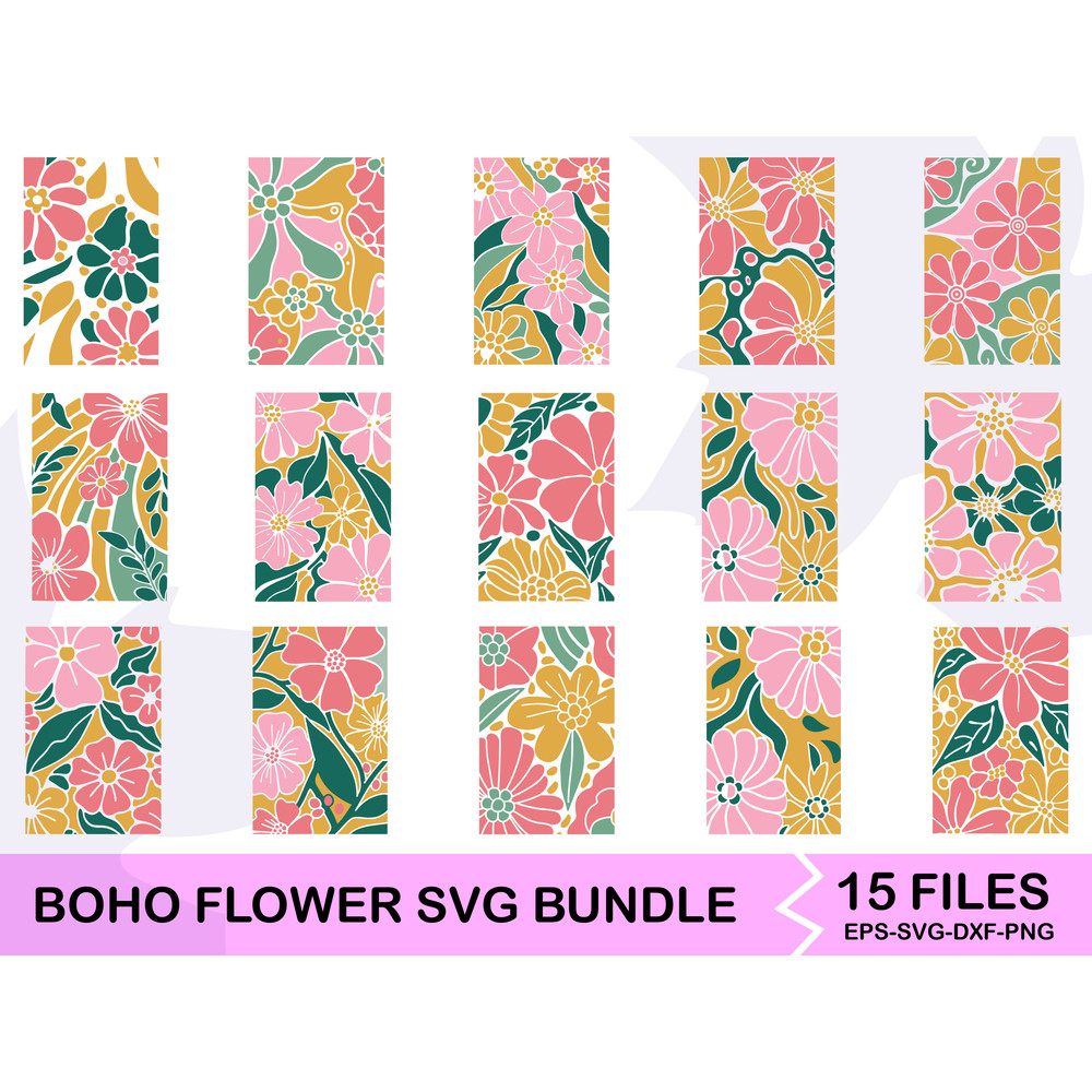 Boho Flower SVG Bundle 0