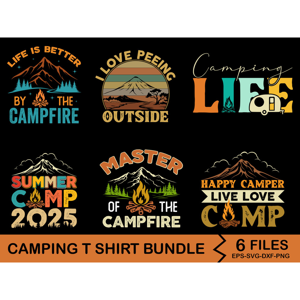 Camping Tshirt Bundle 0