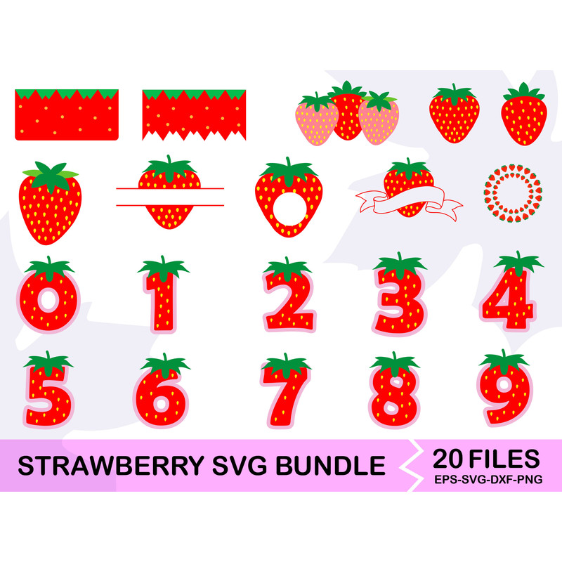 Strawberry SVG Bundle 0