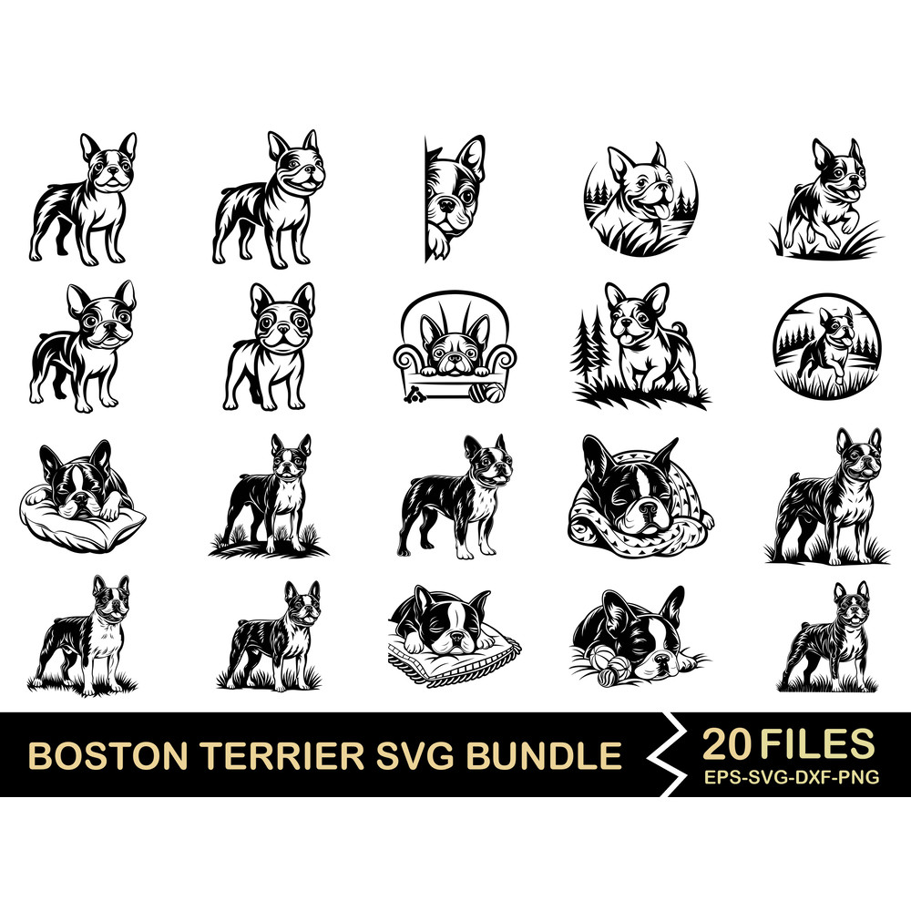 Boston Terrier Svg Bundle 0