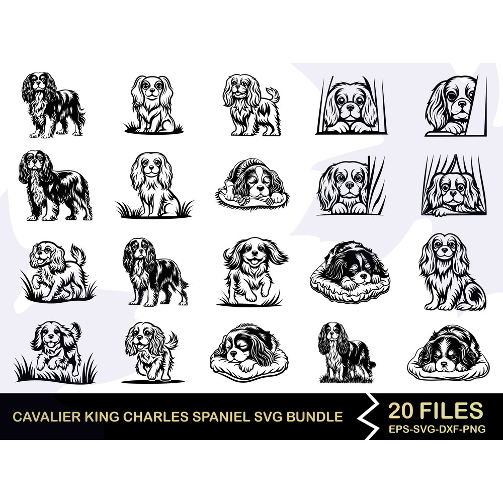 Cavalier King Charles Spaniel Svg Bundle 1 0