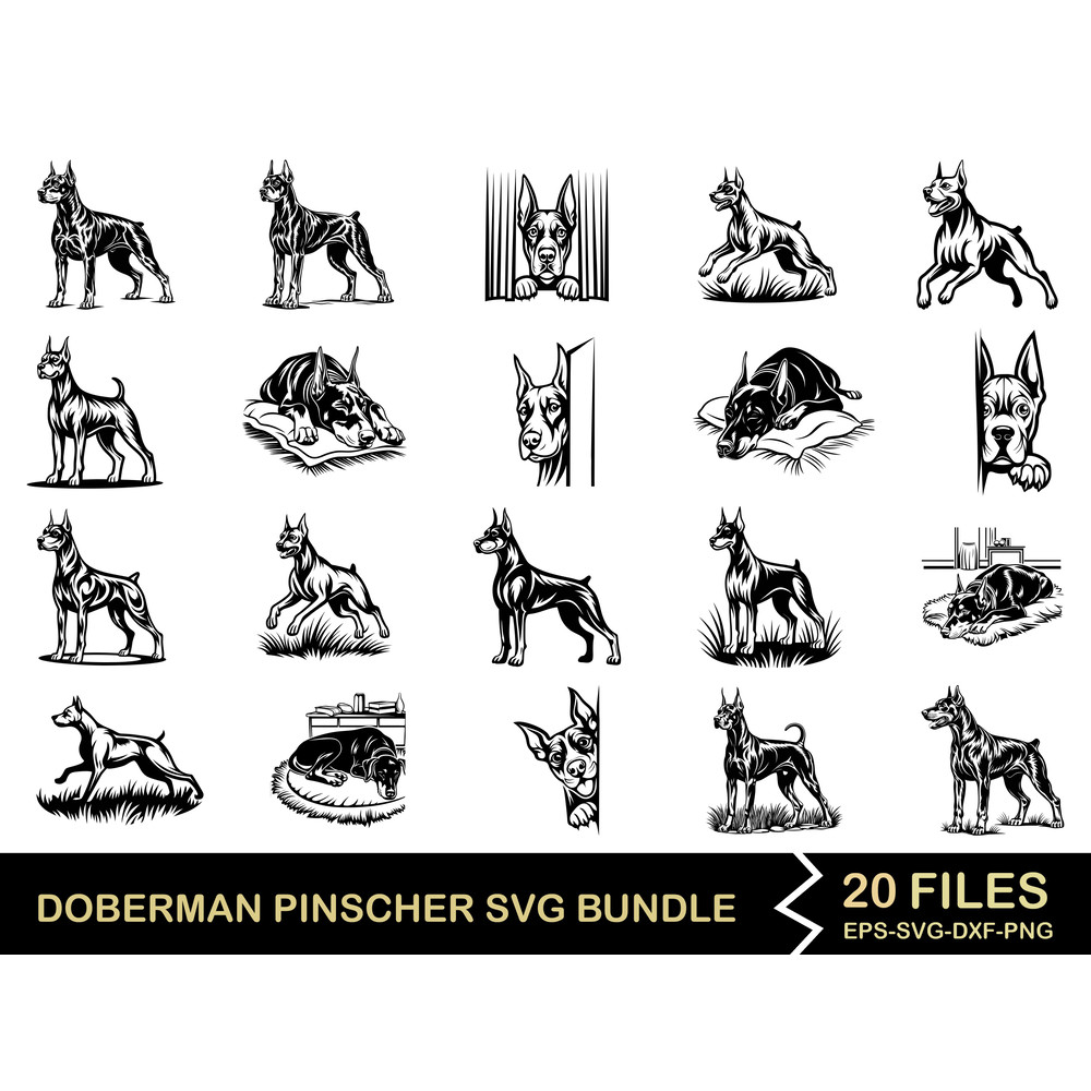 Doberman Pinscher Svg Bundle 0