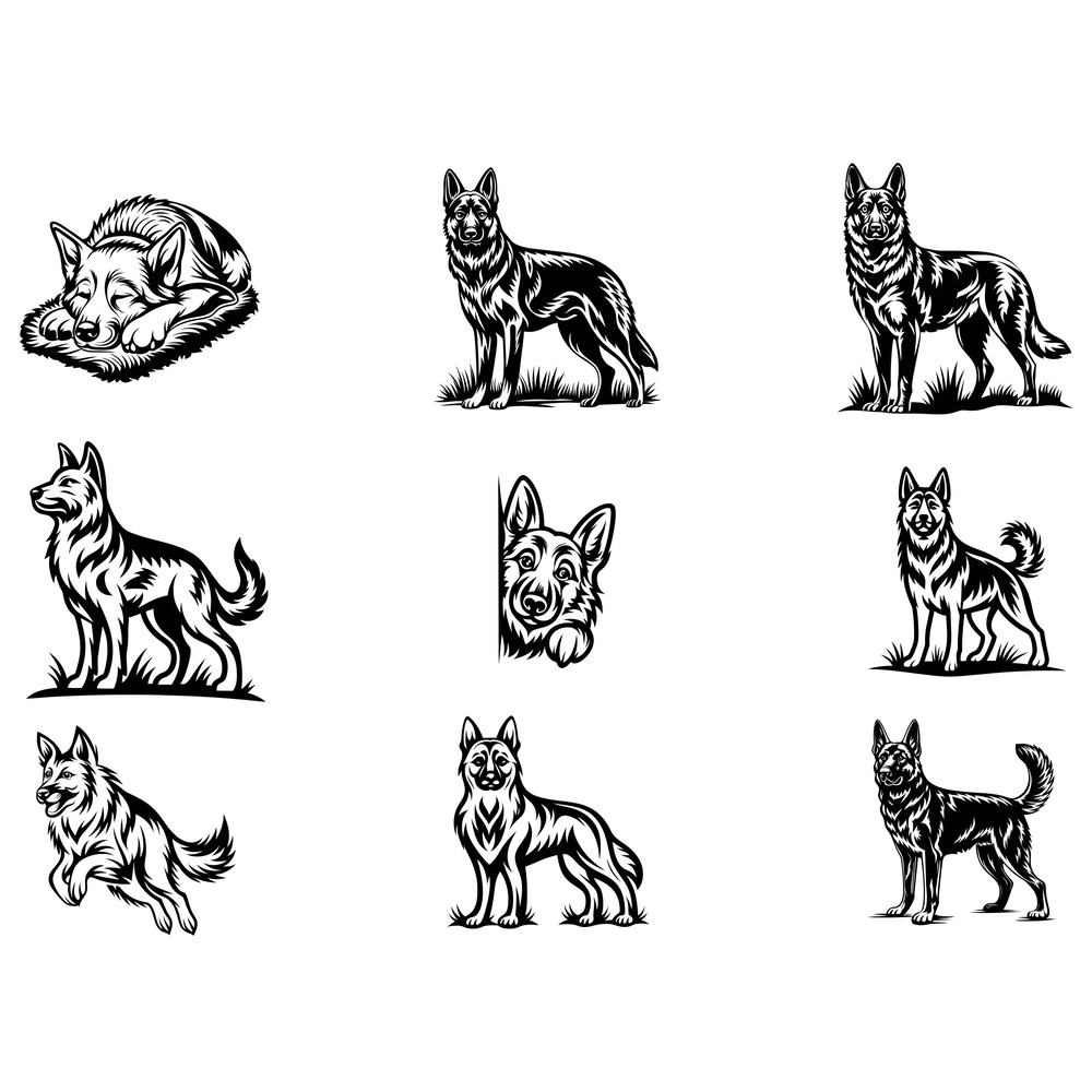 German Shepherd Dog Svg Bundle 1
