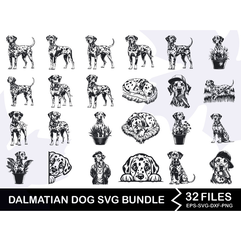 Dalmatian Dog Svg Bundle 0