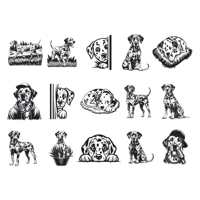 Dalmatian Dog Svg Bundle 1
