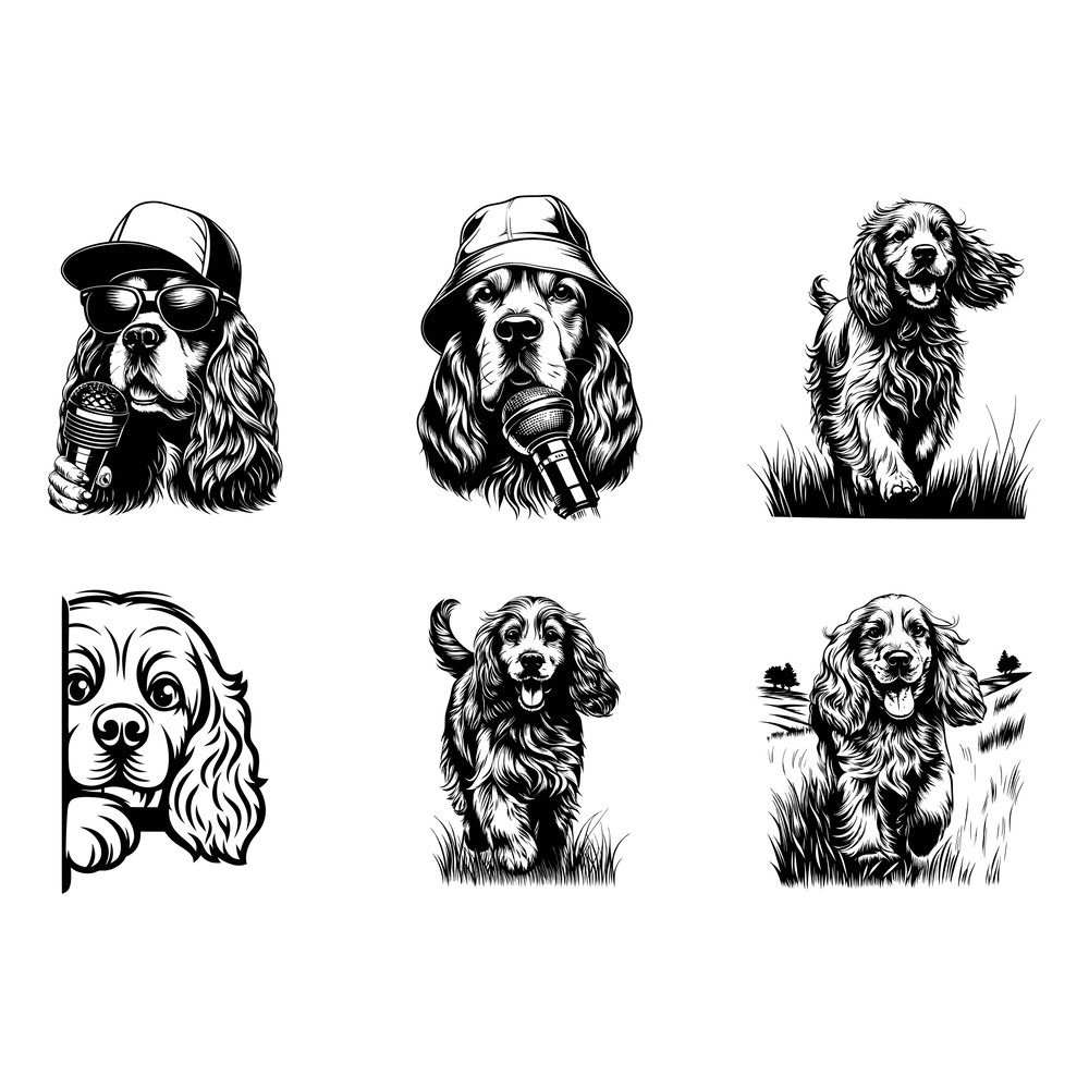 English Cocker Spaniel Dog Svg Bundle 2