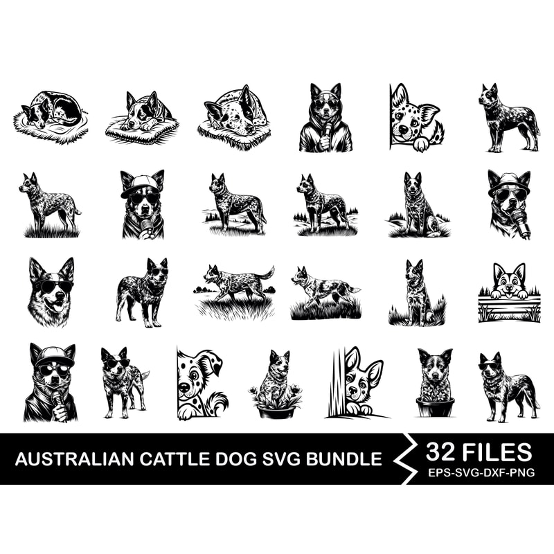 Australian Cattle Dog Svg Bundle 0