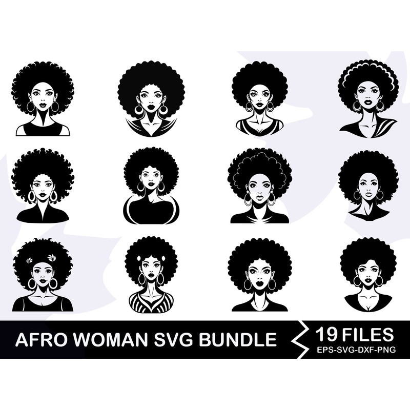 Afro Woman SVG Bundle 0