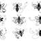 Bee Path SVG Bundle 1